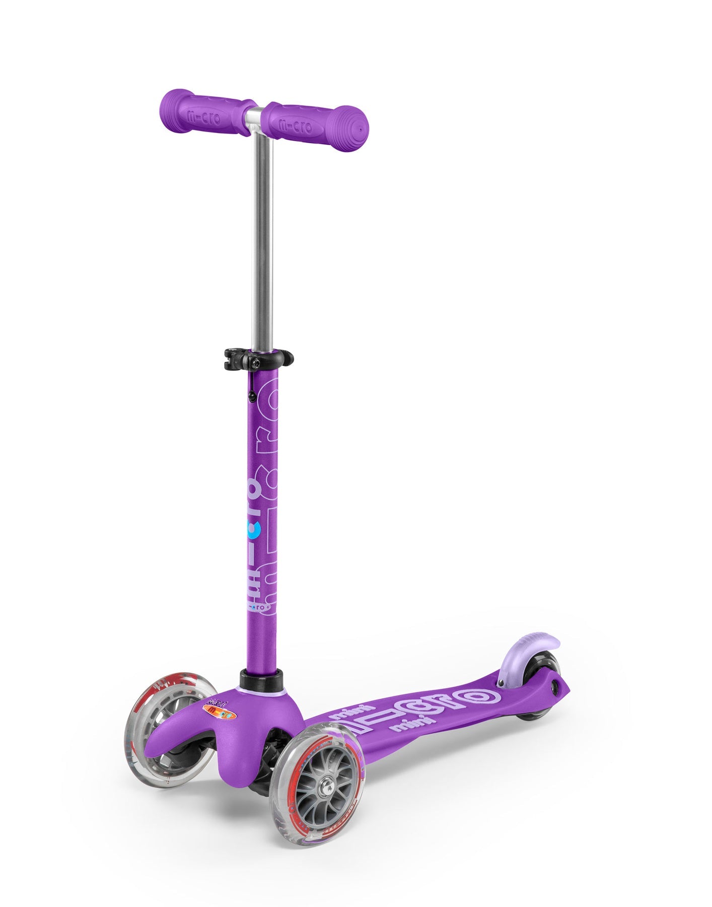 Micro Mini Deluxe 3 Wheel Scooter for Kids Ages 2-5 | Foldable Lightweight Kick Scooter with Adjustable Handlebar | Purple | Perfect for Outdoor Play, Park Rides & Neighborhood Adventures
