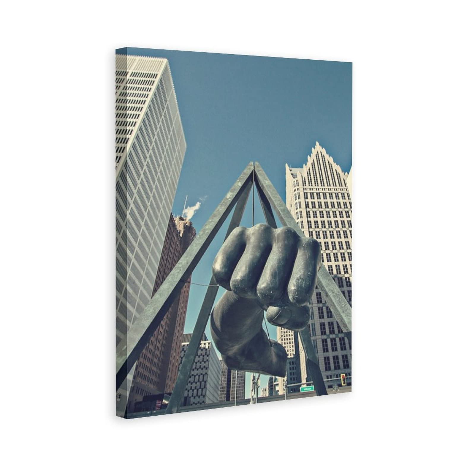 JINGZ Joe Louis Fist Canvas Poster - 24x36 Inches (60x90cm) - Vintage Boxing Wall Art for Bedroom, Office & Gym Decor - Perfect Gift for Sports Fans & Boxing Enthusiasts - Ideal for Home, Office, or Man Cave Wall Decor