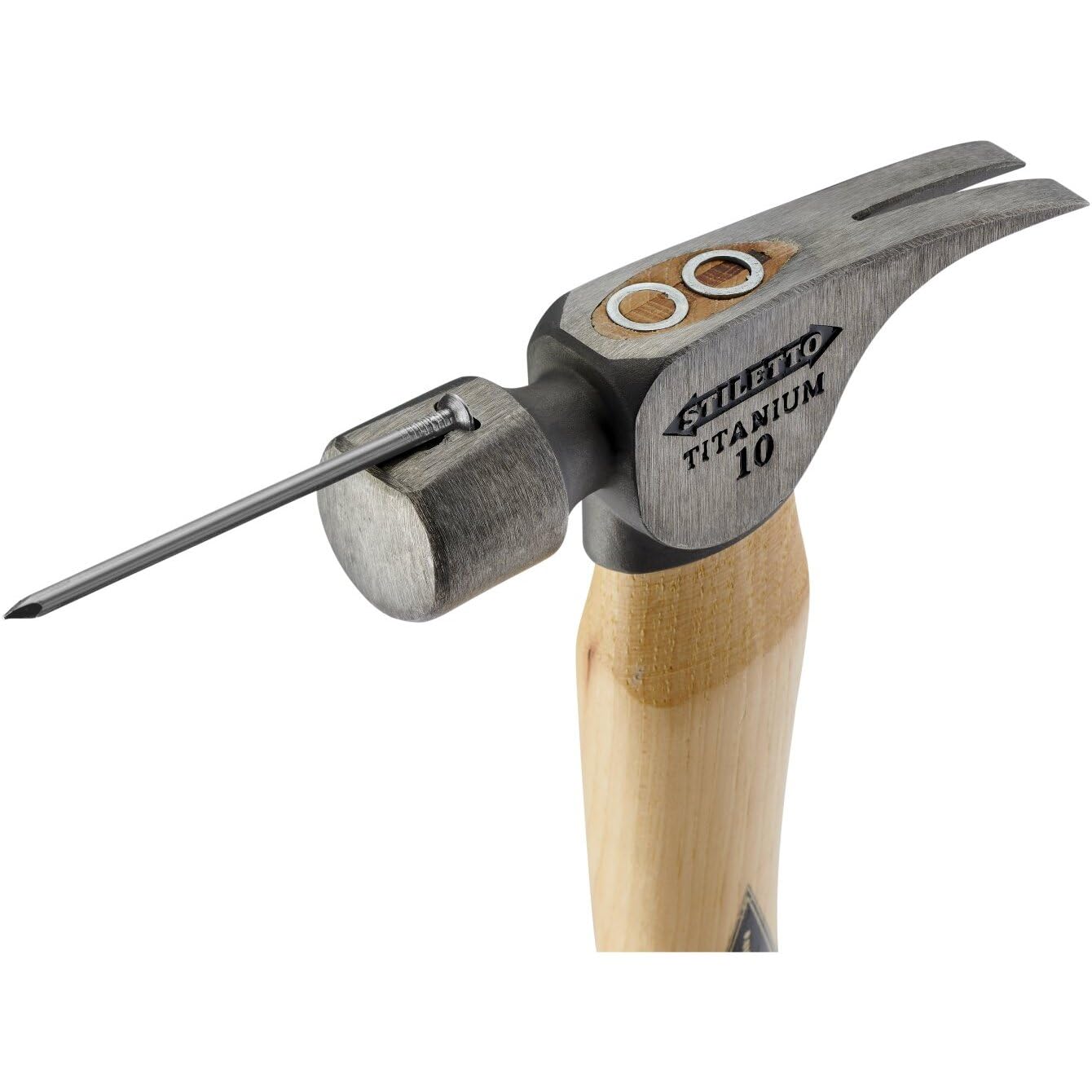 Stiletto FH10C Titanium Claw Hammer - 16oz Framing Hammer with Milled Face & Magnetic Nail Starter - Perfect for Carpentry, Construction, and DIY Home Projects