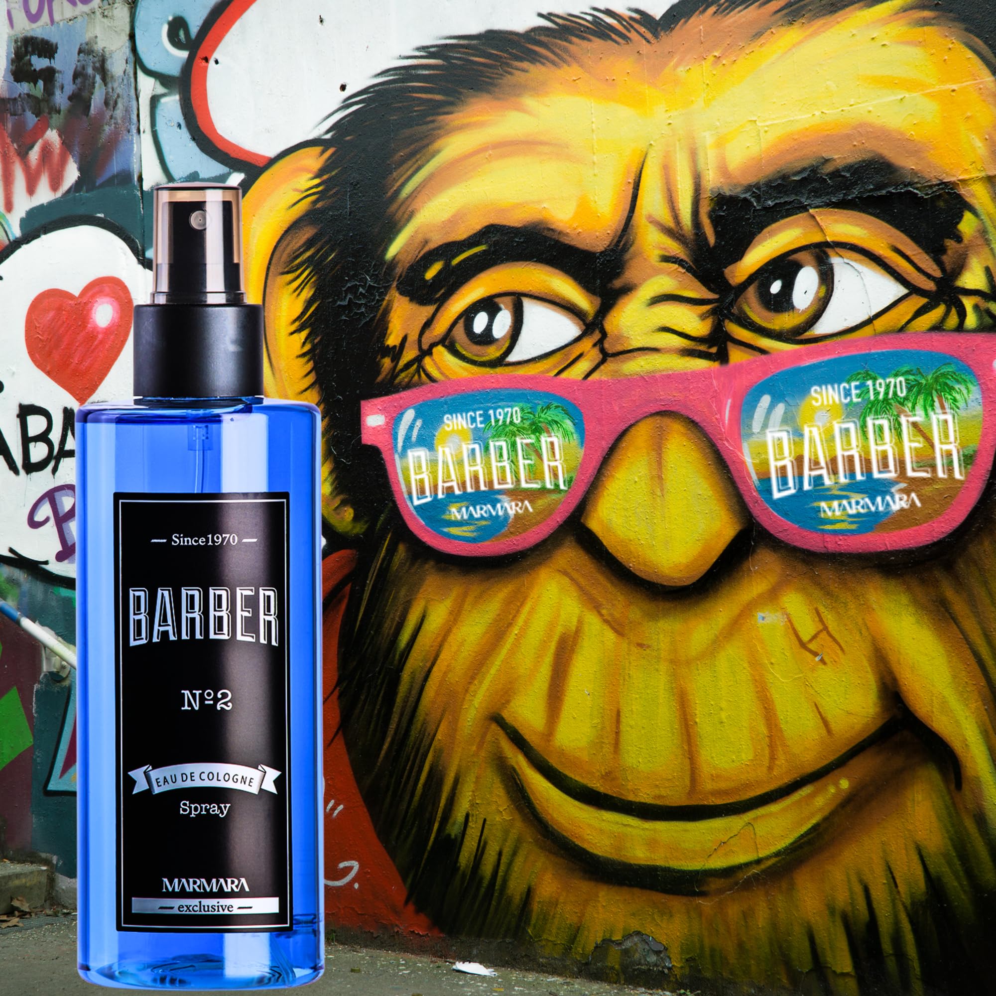 Marmara Barber Cologne No.2 - Premium Traditional Cologne for Barbers & Shaving Enthusiasts (250ml x 6 Bottles) - Perfect for Barber Shops, Grooming Kits & Men's Gift Sets