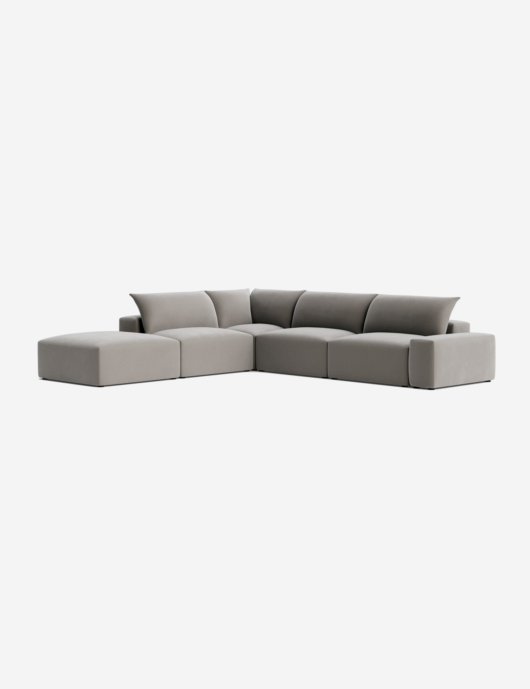Brinley Chaise Sectional Sofa - Modern L-Shaped Couch with Reversible Chaise for Living Room, Family Room & Lounge | Comfortable Fabric Upholstery, Sturdy Frame | Perfect for Small Spaces & Home Decor