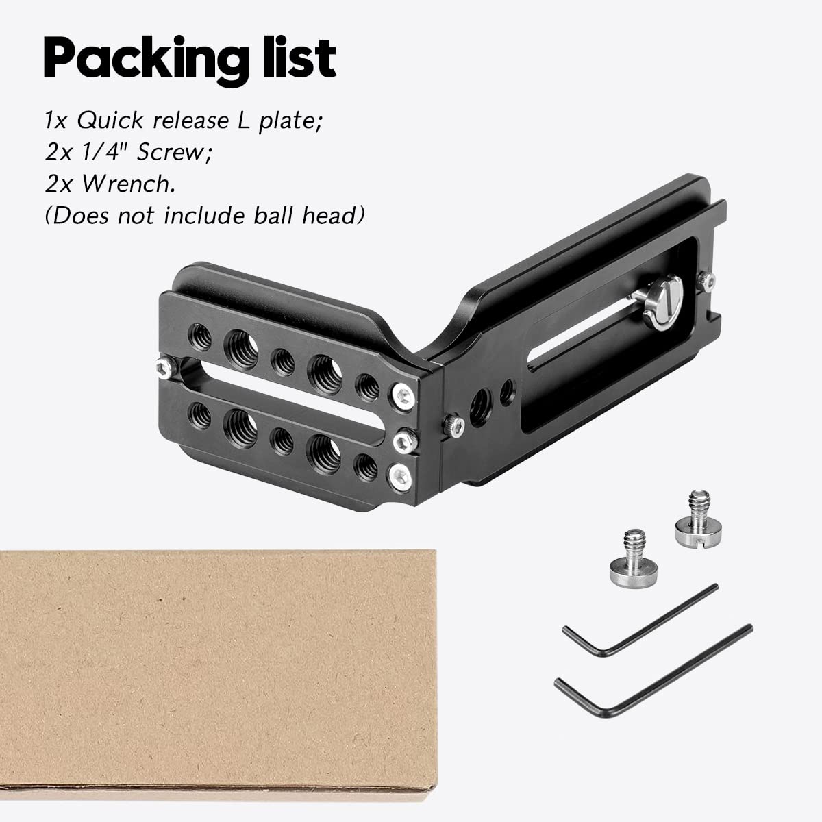 Koolehaoda L-Shaped Camera Bracket - Quick Release Vertical Video Shooting Plate with Arca Swiss Compatibility for DSLR Cameras - Perfect for Tripod Heads, Ballheads & Vlogging Setups