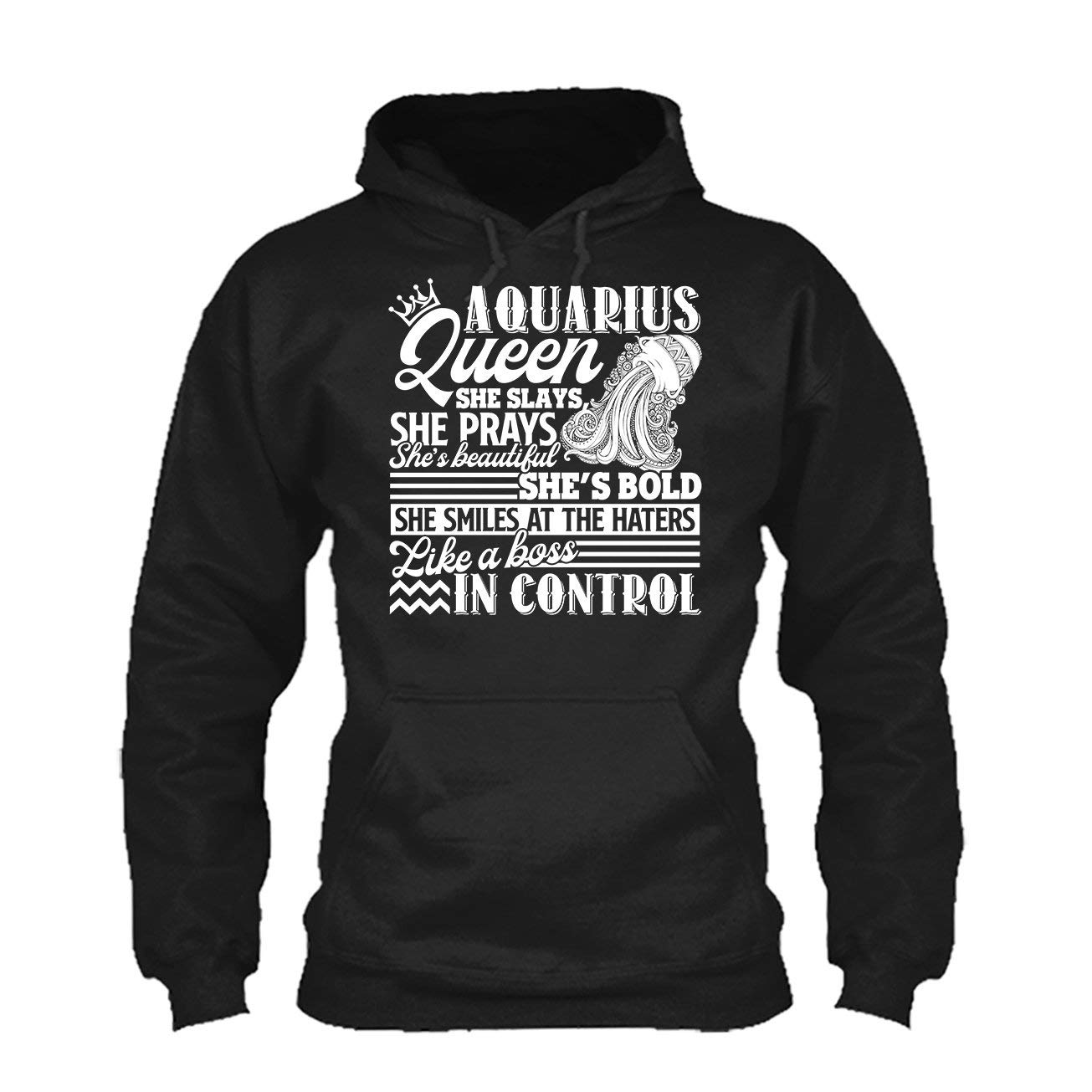 Women's Aquarius Queen Pullover Hoodie - Soft Long Sleeve Sweatshirt for Casual Wear, Lounge & Street Style Fashion