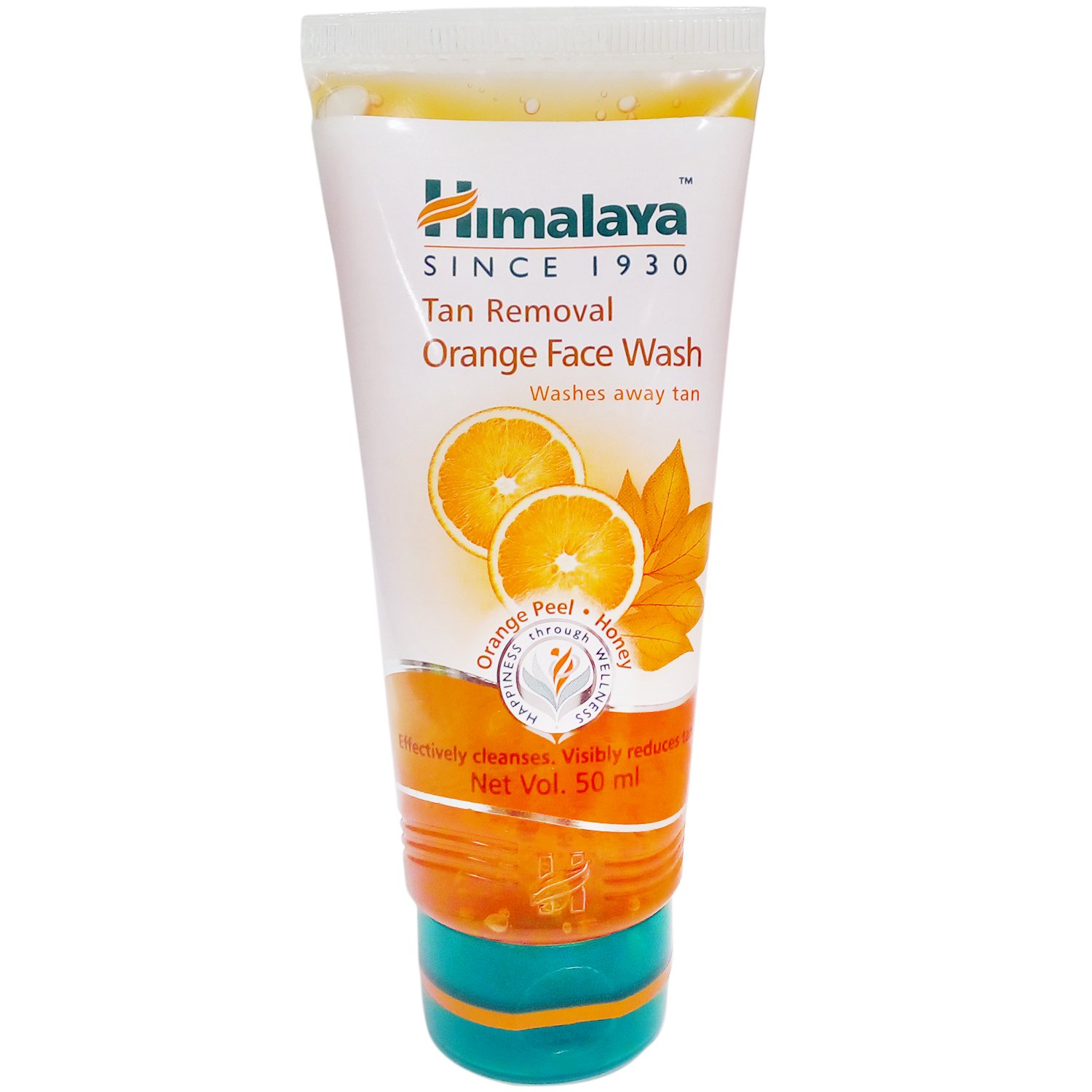 Himalaya Tan Removal Orange Face Wash with Orange Peel & Honey - 50ml Tube for Brightening & Glowing Skin | Best for Daily Use & Sun-Damaged Skin