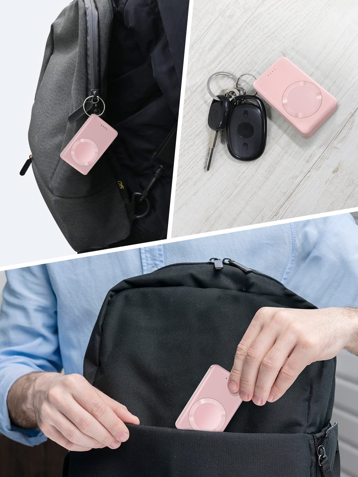 LVFAN 4000mAh Magnetic Wireless Portable Charger for Apple Watch Series 10/9/8/7/6/5/4/3/2/1/SE/Ultra 2/Ultra - Pink Power Bank | Travel-Friendly Smart Watch Charger for Gym, Hiking & Business Trips