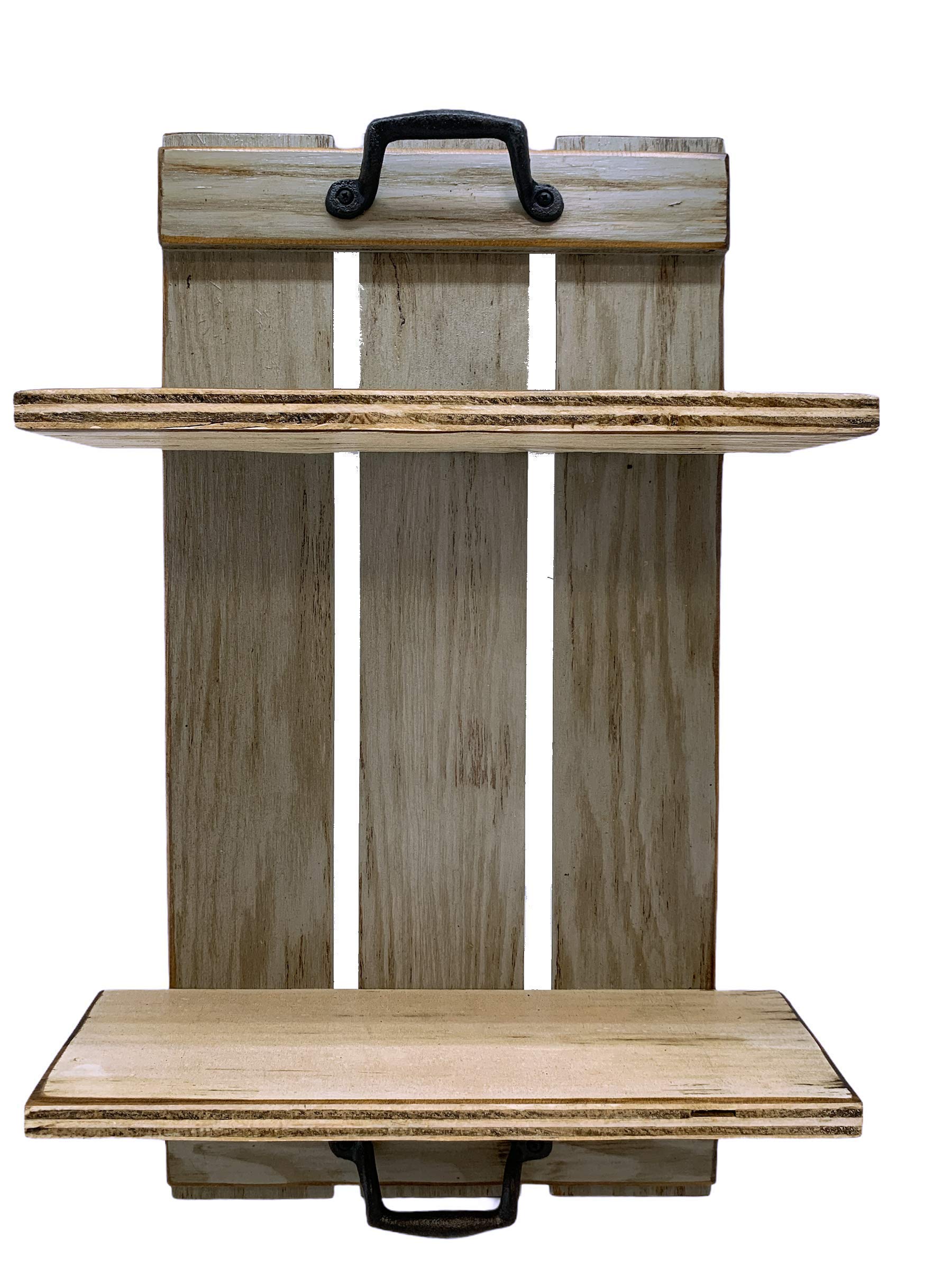 Rustic Distressed Wood Wall Shelf - 14.5