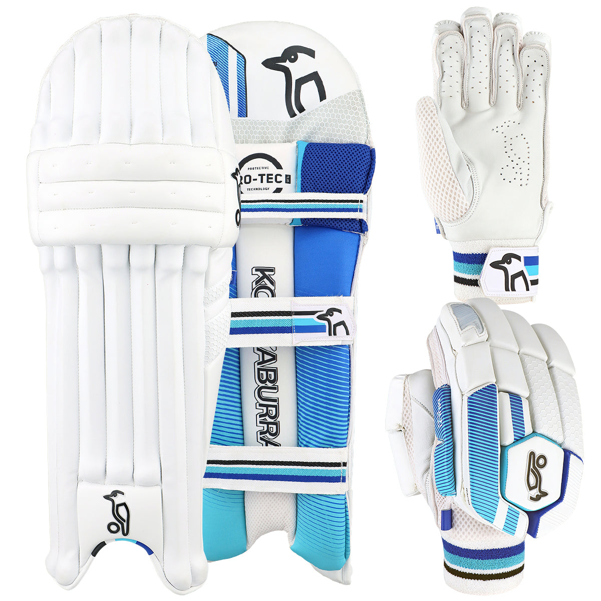 Kookaburra Rapid 3.1 Cricket Batting Gloves & Pads Set - Premium Protective Gear for Cricket Players - Perfect for Practice & Matches