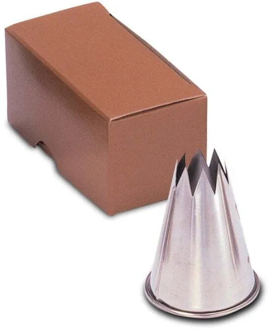 Premium Rolled Edge Open Star Tube Set for Baking, Cake Decorating, and Cupcake Icing - Professional Pastry Piping Tips Kit