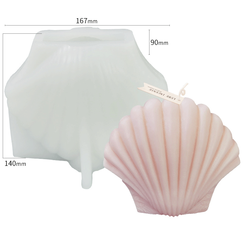 Premium Seashell Silicone Candle Mold - DIY Candle Making Kit for Home Decor, Wedding Favors & Spa Relaxation