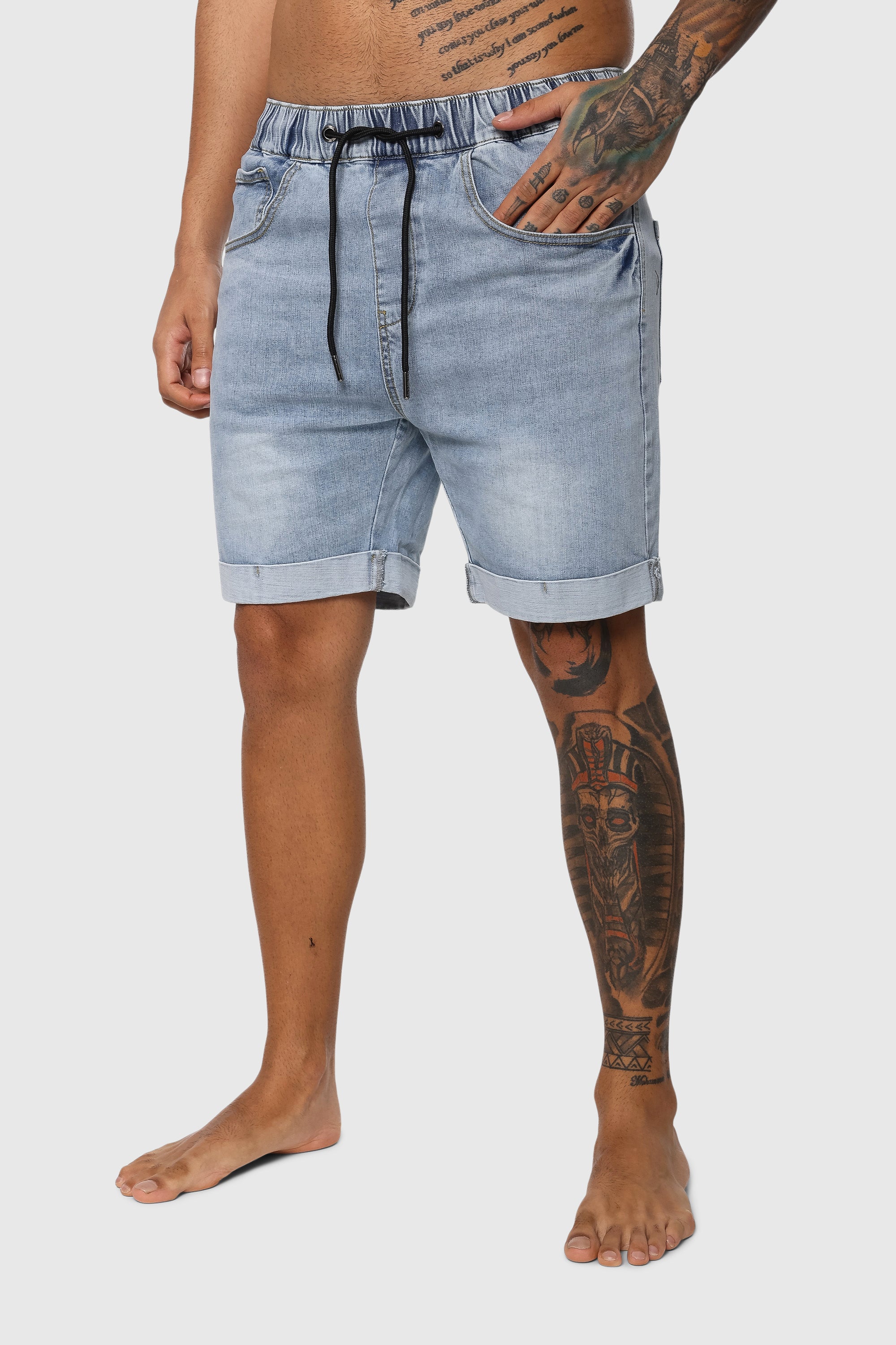 Stylish Folded Denim Shorts for Women - High Waisted Distressed Denim Cutoffs - Perfect for Summer, Beach, and Casual Outings