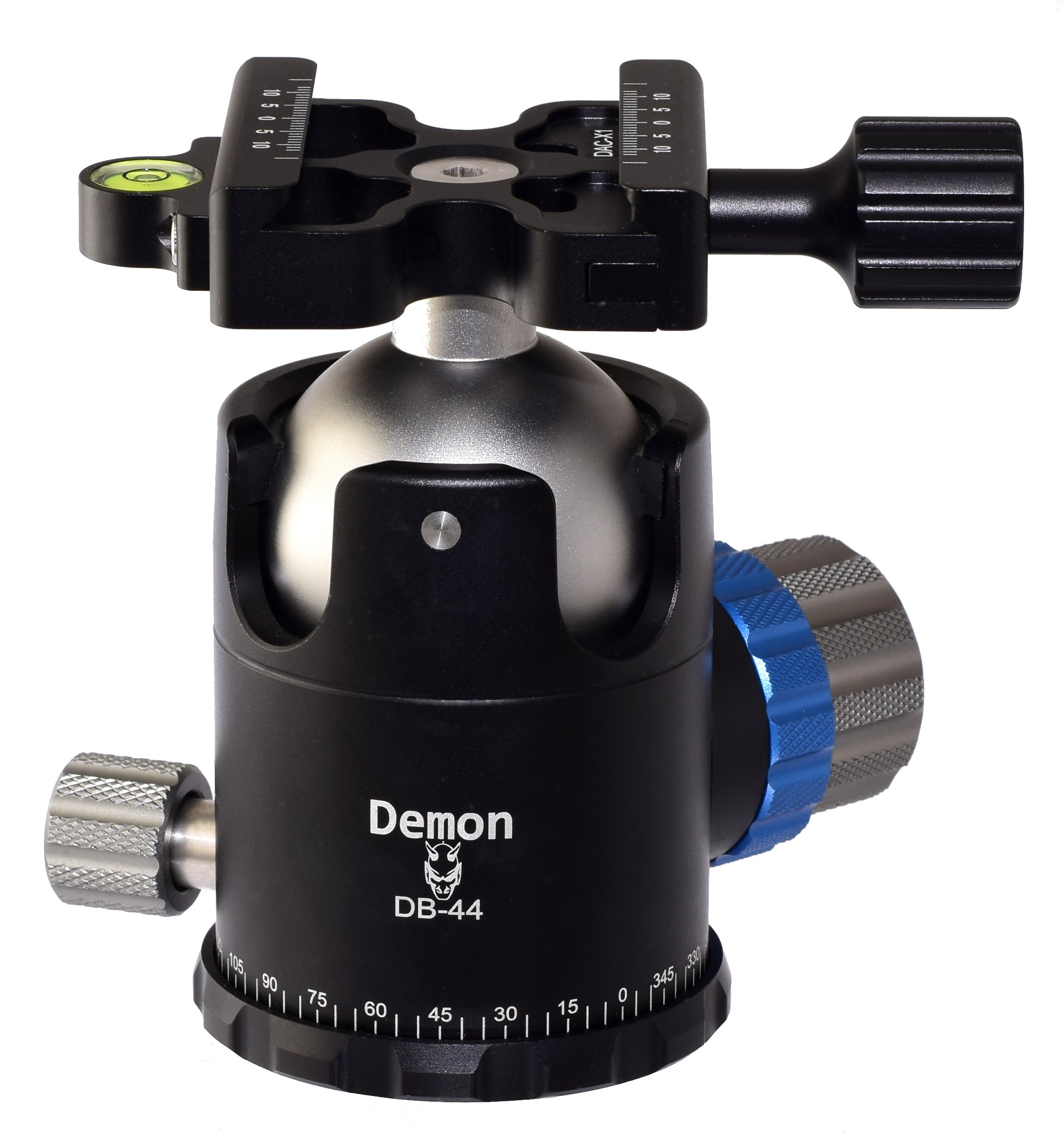 Desmond Demon DB-44 44mm Professional Tripod Ball Head with Pan Lock - Arca-Swiss Compatible Quick Release Clamp for DSLR Cameras - Perfect for Landscape, Portrait & Wildlife Photography