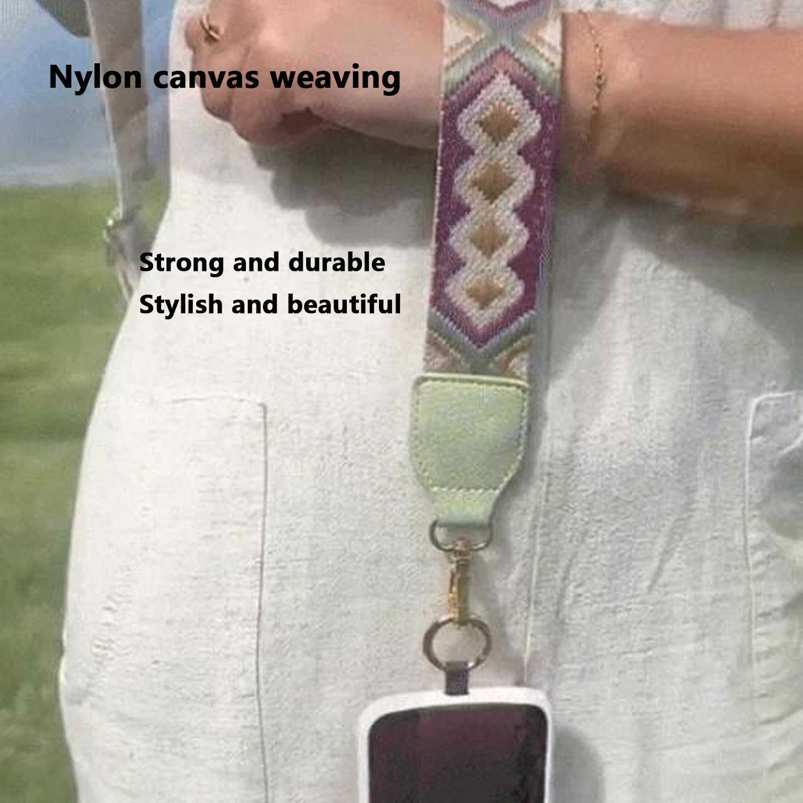 Phone Strap with Zippered Pouch & Clip - Hands-Free Crossbody Strap for Smartphones - Secure Wallet & Essentials Holder - Perfect for Travel, Shopping, and Everyday Use