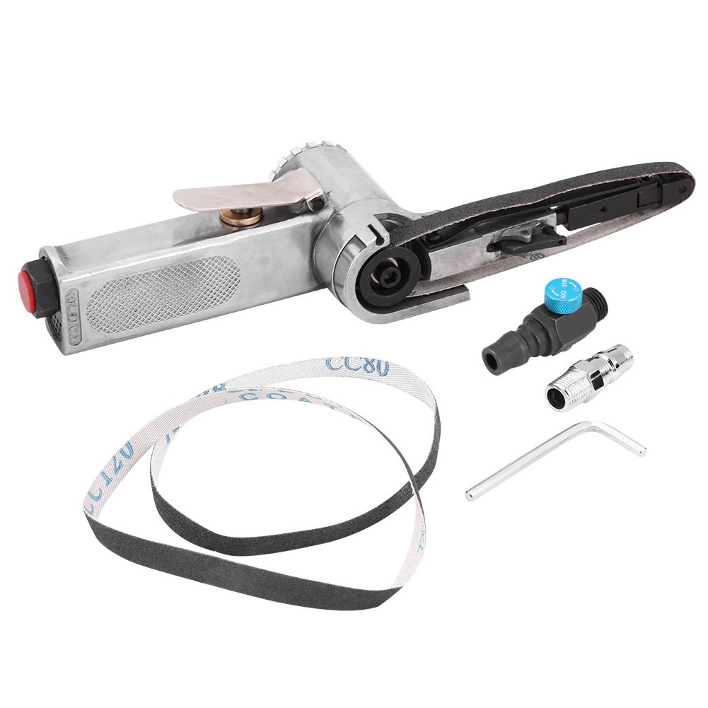 Pneumatic Belt Sander 10mm - Air Powered Belt Sander Polisher & Grinder Machine for Woodworking, Metal Finishing & DIY Projects | Perfect for Sanding, Polishing & Surface Preparation