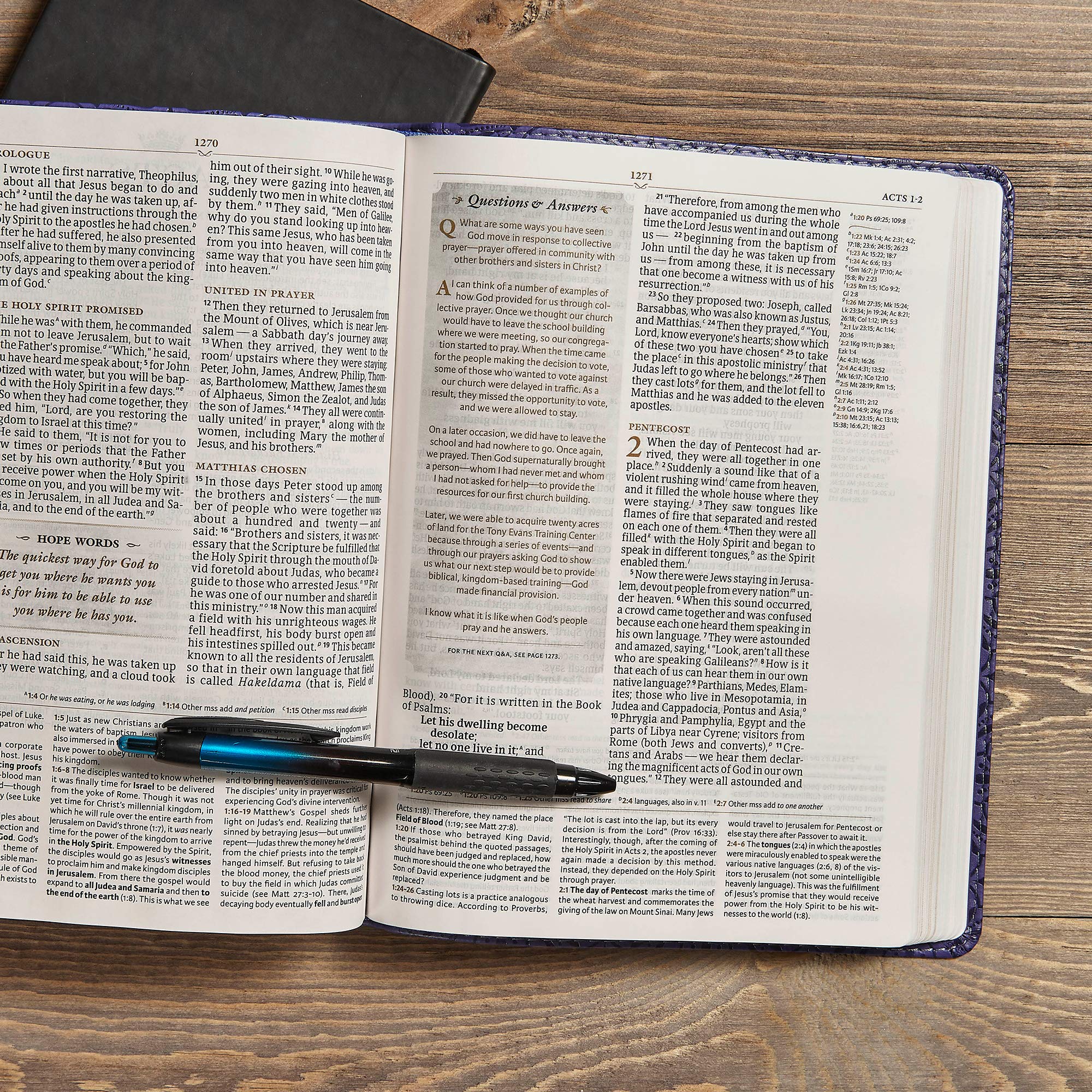 CSB Tony Evans Study Bible - Purple LeatherTouch Cover, Black Letter Text with Study Notes, Commentary, Articles, Videos & Charts | Easy-to-Read Serif Font | Perfect for Bible Study, Sermon Preparation & Personal Devotion