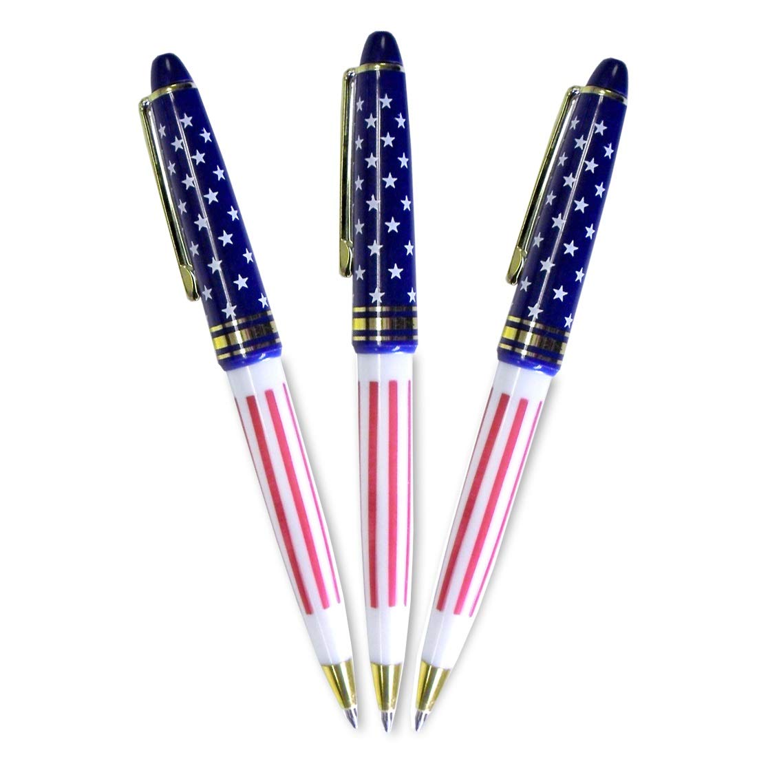 USA Flag Design American Patriotic Ballpoint Pen #732-lOT500 - Medium Point Black Ink Pen for Veterans, Military (Army, Navy, Air Force), Political Campaigns, Elections, School & Office Use - Pack of 500 - Perfect for Patriotic Events, Gift Giving & Daily Writing