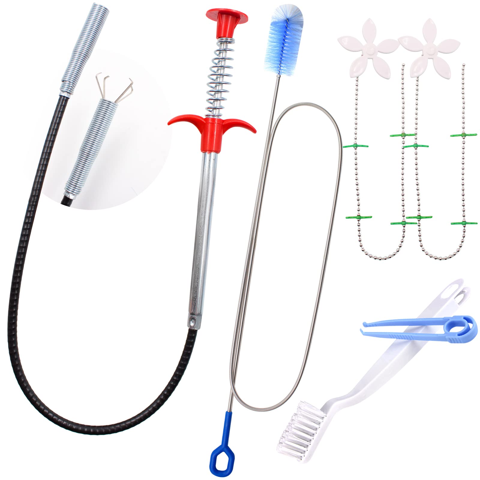 Daily Treasures Spring Pipe Drain Snake Tool - Multifunctional Sink & Sewer Clog Remover with Cleaning Claw | Perfect for Kitchen, Bathroom & Outdoor Drain Maintenance