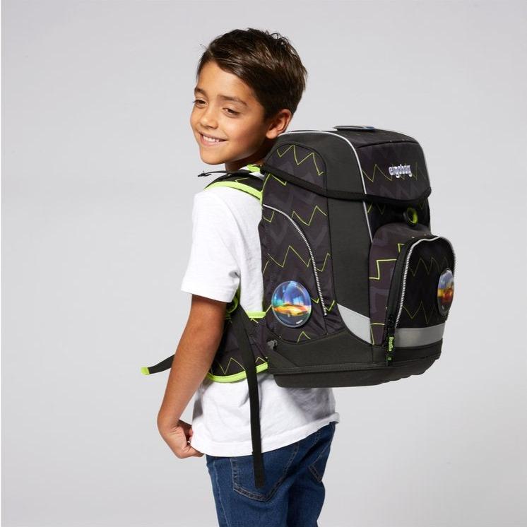 Ergobag SET Cubo 5-Piece School Backpack with 200 BearPower - Durable Kids Bookbag for Elementary Students, Perfect for School, Travel & Outdoor Adventures