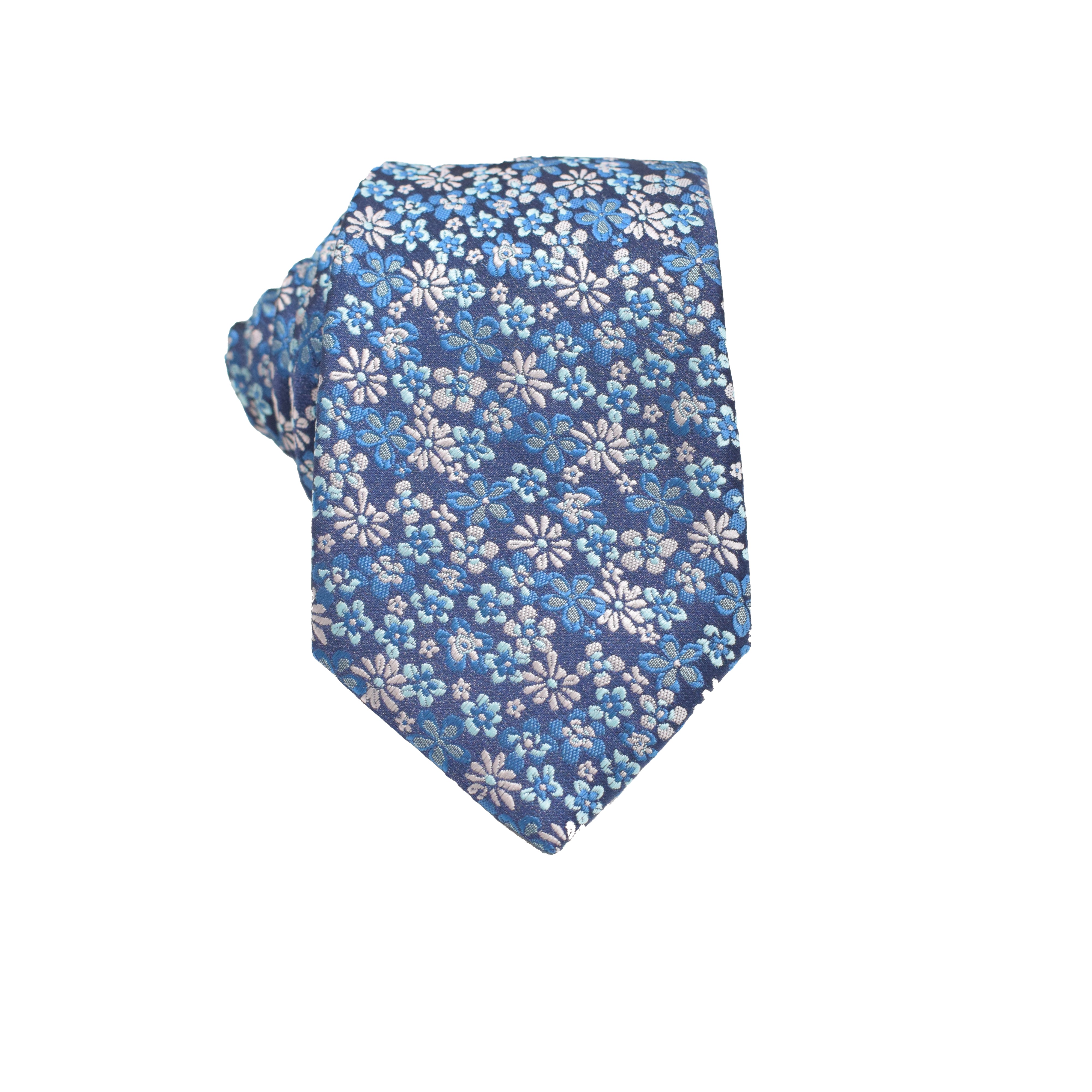 Stylish Men's Necktie - Poseidon Floral Print Silk Tie for Business, Wedding & Formal Occasions | Perfect Office Wear & Gift for Him