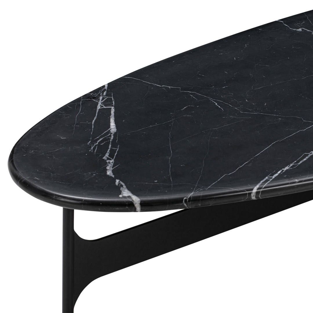Floema Modern Oval Coffee Table - Stylish Living Room Center Table for Small Spaces, Home Decor & Furniture - Perfect for Apartments, Lounges, and Cozy Living Areas