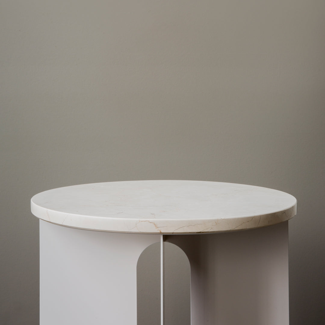 Modern Androgyne Side Table - Minimalist Nightstand, Bedside Table for Bedroom, Living Room & Office - Stylish End Table with Storage Shelf