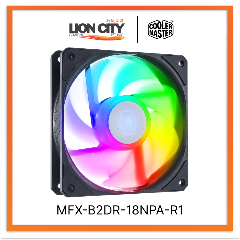 Cooler Master MFX B2DR 18NPA R1 CM SickleFlow 120 PWM ARGB Reverse Fan - High Performance PC Cooling for Gaming Rigs & Workstations (2 Year Warranty)