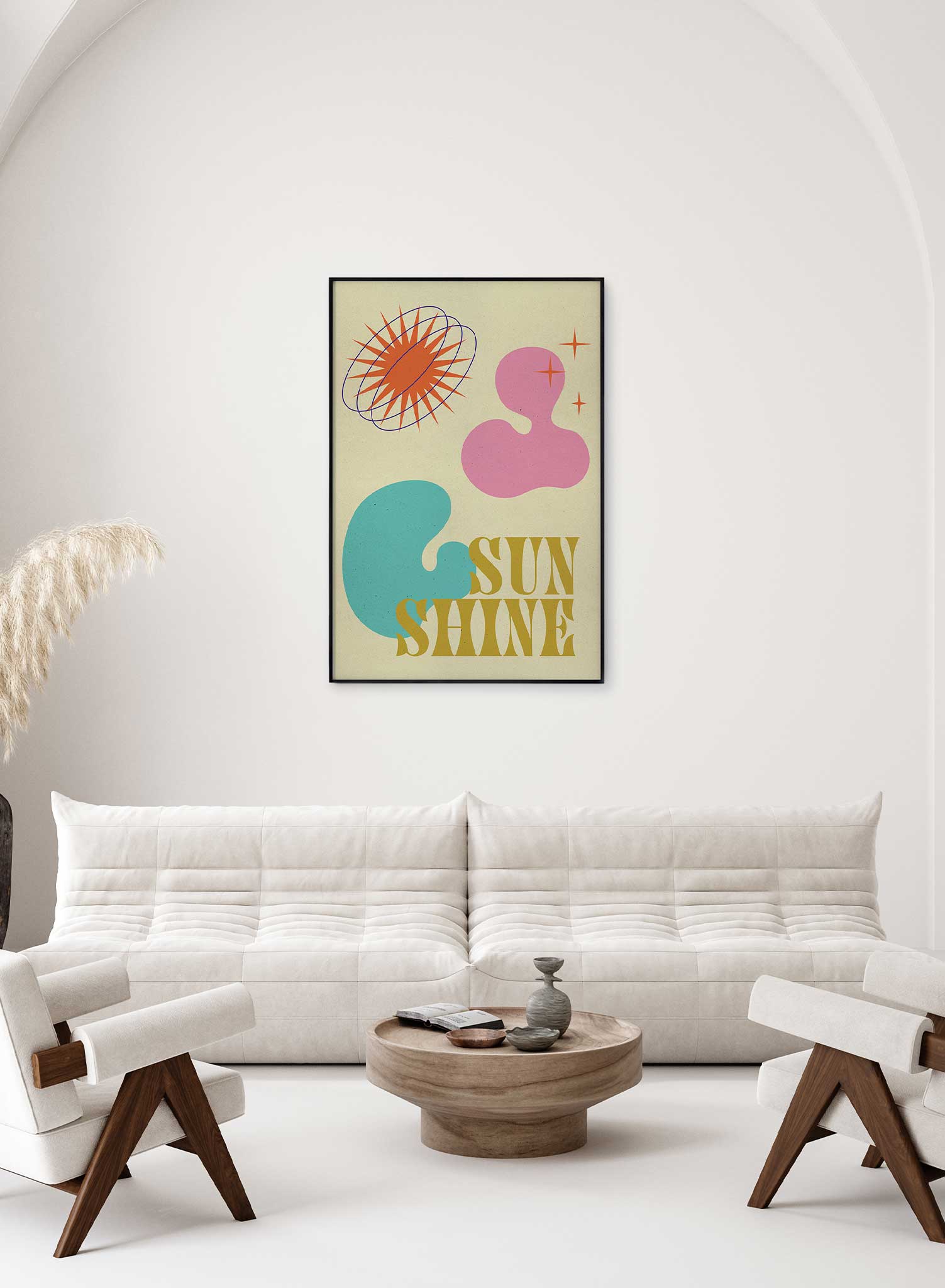 Groovy Sunshine Poster - Vibrant Wall Art Decor for Home, Office & Dorm - Perfect for Living Room, Bedroom & Workspace Aesthetics