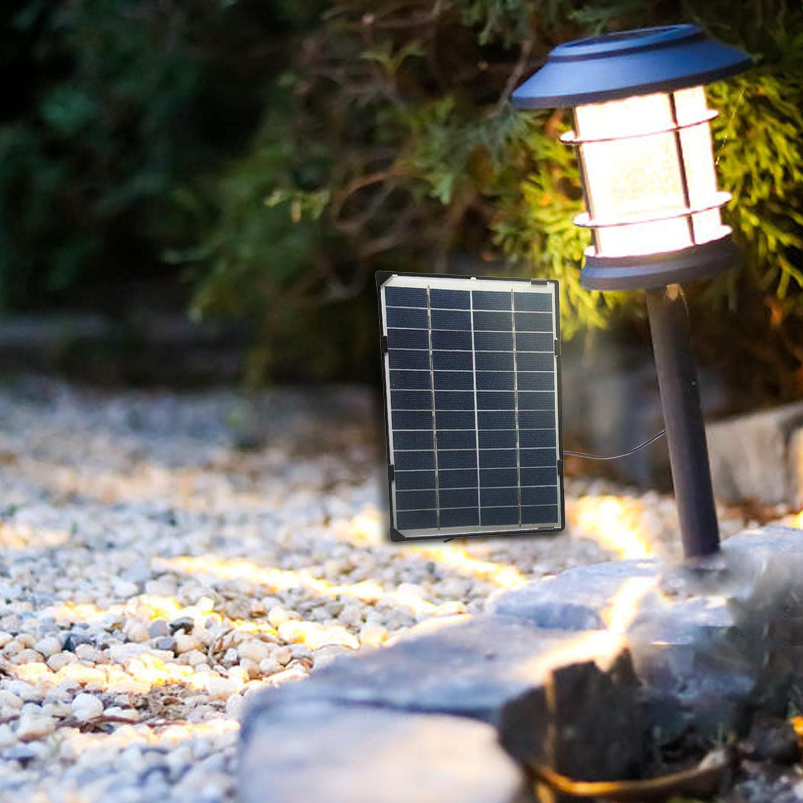 LOSOO 6W Solar Panel for Outdoor Security Cameras - Eco-Friendly Solar Charger with Ultra Charging Socket for Battery Spotlight Cam | Perfect for Home Surveillance, Wildlife Monitoring & Off-Grid Security Systems