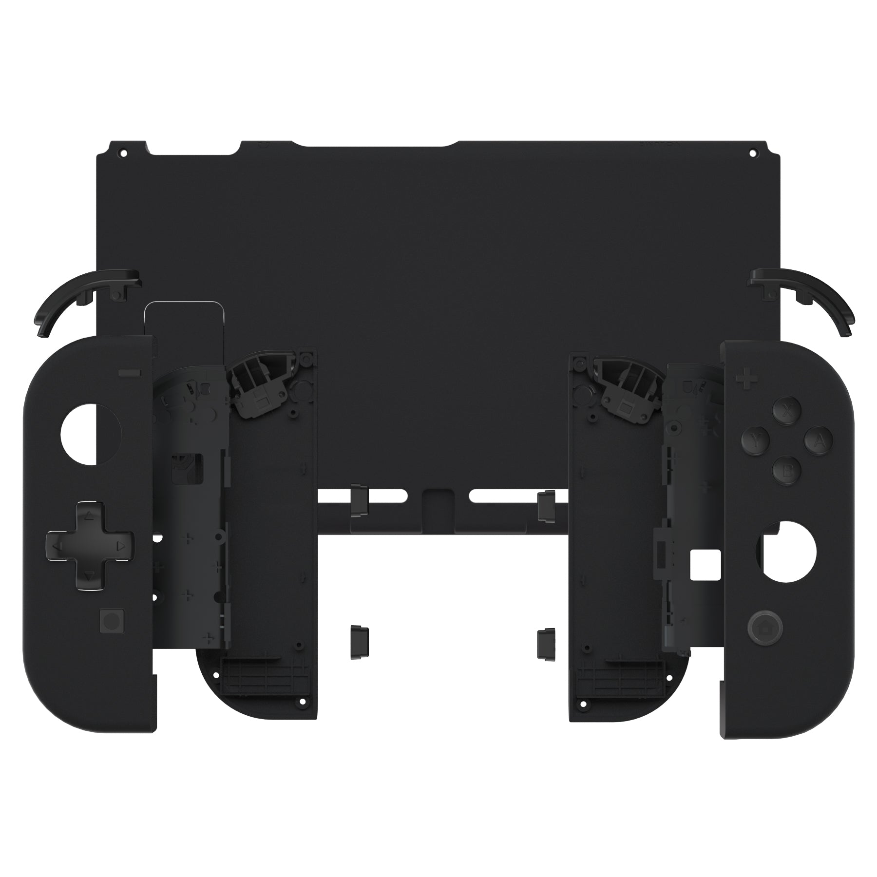 eXtremeRate Black D-Pad Replacement Shell Kit with Buttons for Nintendo Switch - Upgrade Your Gaming Controller for Enhanced Gameplay