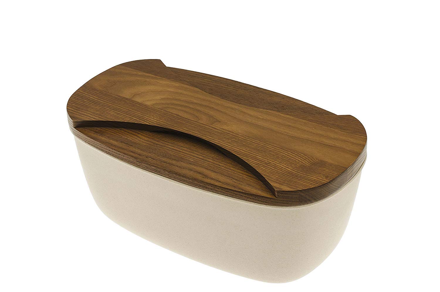 Legnoart Depot Wooden Bread Box with Dark Ashwood Cutting Board - Rustic Brown Bread Storage Container for Kitchen Countertop | Perfect for Storing Baguettes, Sourdough & Artisan Breads