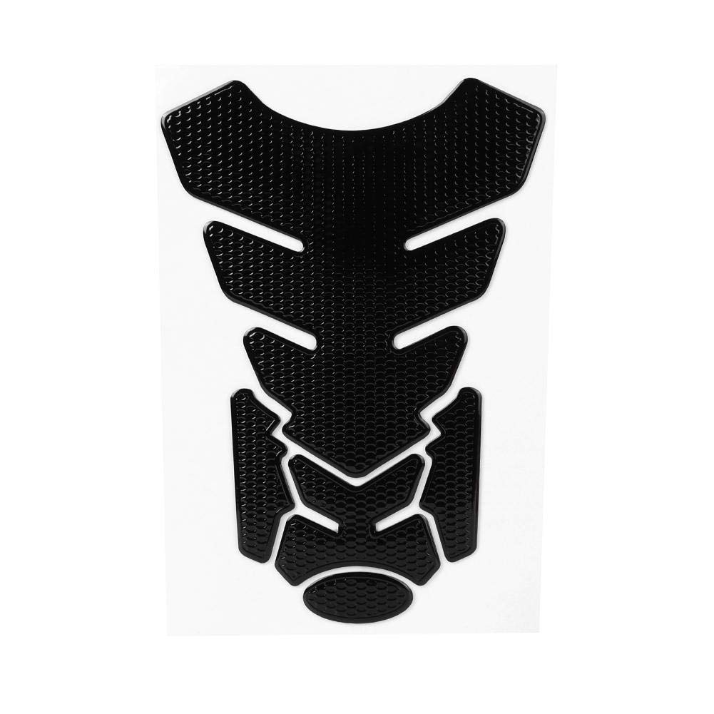 3D Motorcycle Tank Pad Protector - Black for Yamaha, Suzuki, Kawasaki, Honda - Ride in Style