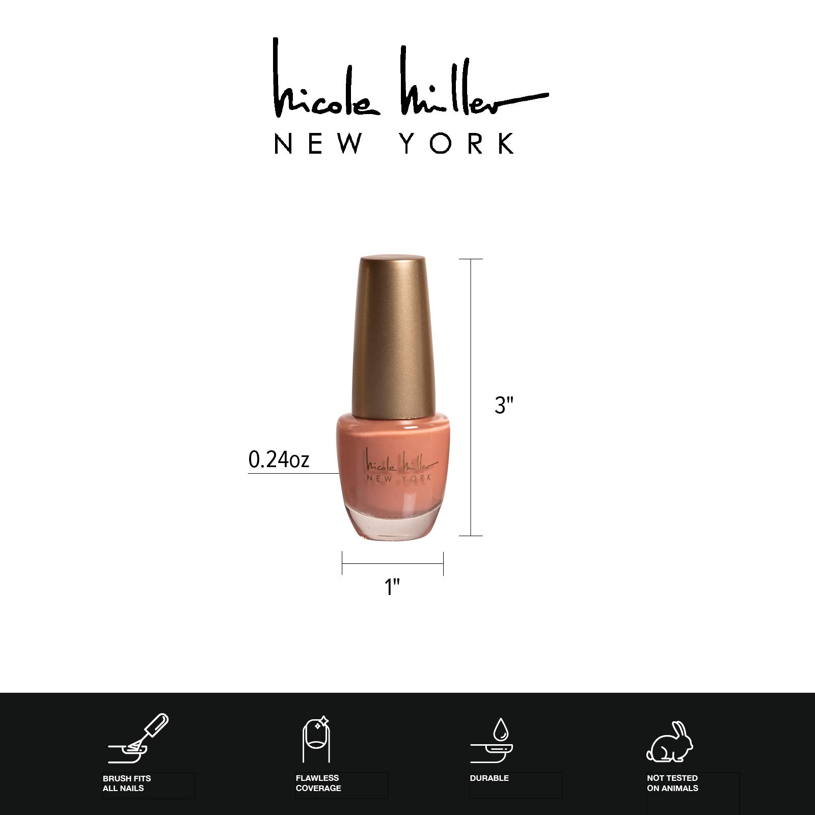 Nicole Miller Nude Nail Polish Set - 5 Piece Neutral Color Nail Polish Collection for Women, Gift Set for Manicure & Pedicure, Perfect for Everyday Wear & Special Occasions