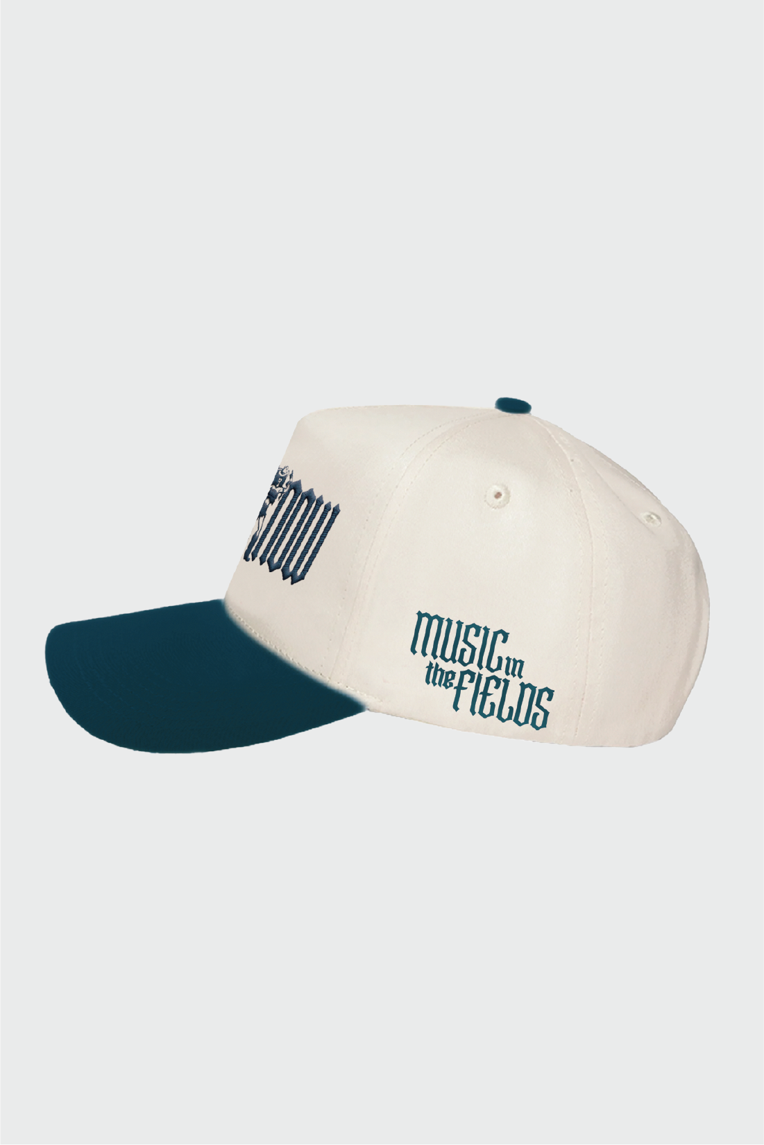 Lucknow Festival Snapback Hat - Navy & Cream Adjustable Baseball Cap for Men & Women - Perfect for Festivals, Concerts, and Casual Outfits