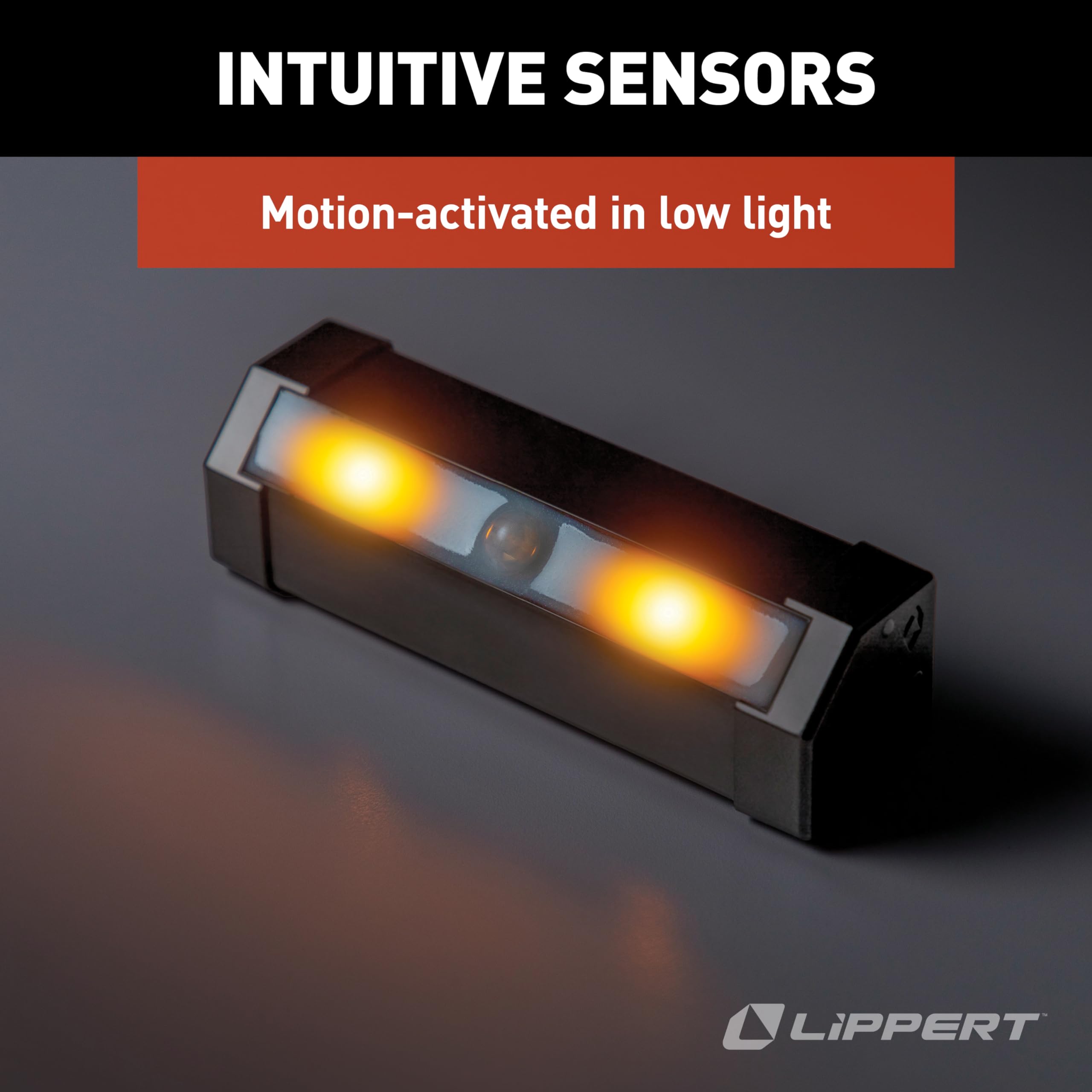 Lippert Wireless Motion-Activated LED RV Step Light - IP65 Waterproof, Magnetic & Adhesive Mounting, Battery-Powered (AA Batteries Not Included) - Perfect for RV Steps, Trailers, and Outdoor Nighttime Safety