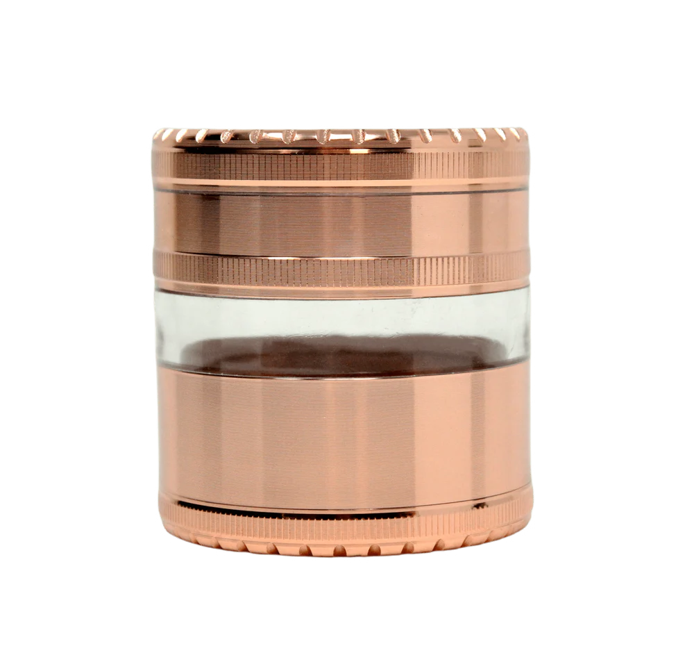 EC420 Toothless See Through Grinder - 65mm 5 Piece Herb Grinder for Smooth Grinding | Perfect for Herbs, Spices & Tobacco | Ideal for Home, Travel & Outdoor Use