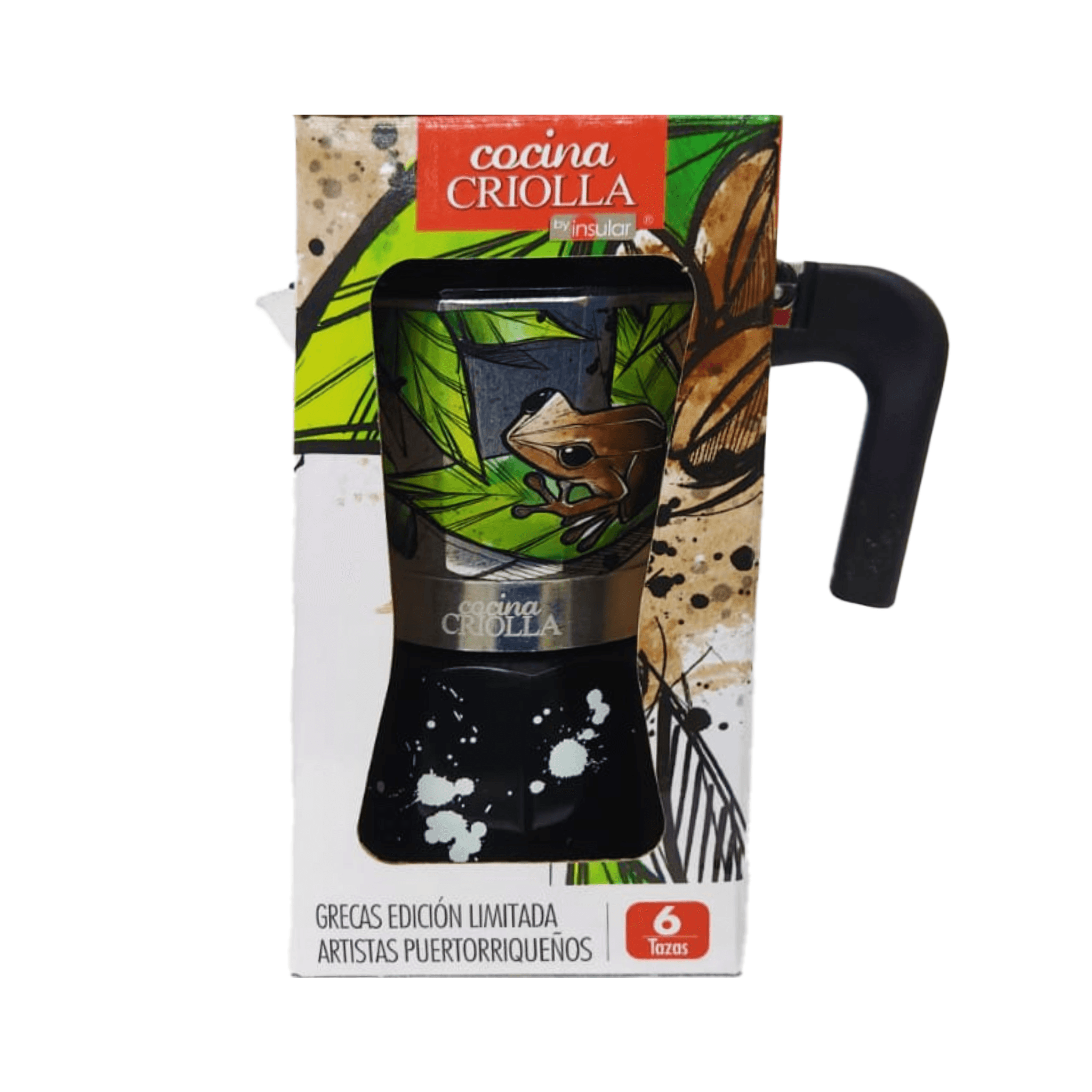 Boricua Design Moka Pots (Greca) - Handcrafted Puerto Rican Coffee Maker for Espresso & Stovetop Brewing | Perfect for Home, Office & Gifts