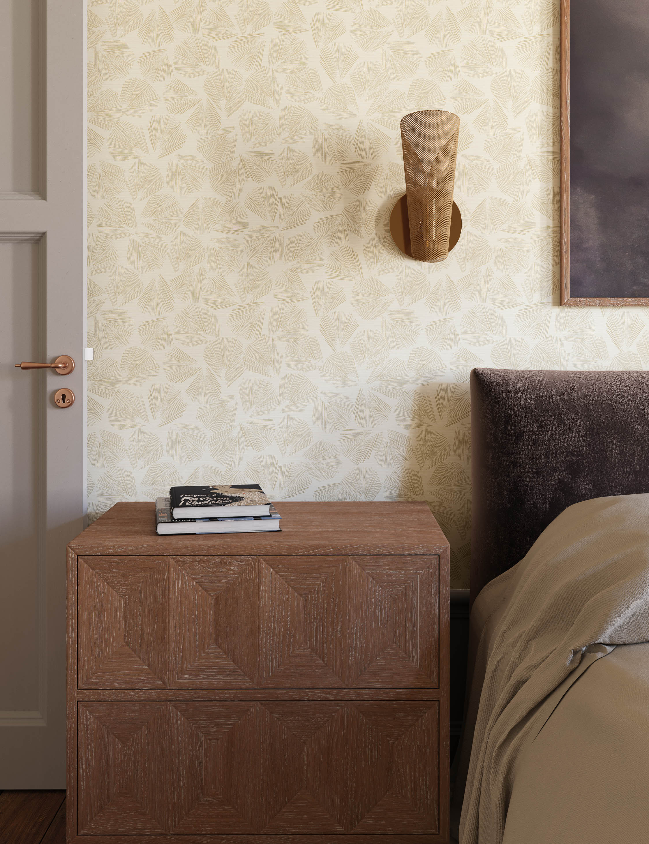 Elora Leaf Wallpaper by Christiane Lemieux - Botanical Peel and Stick Wallpaper for Living Room, Bedroom, Nursery | Easy DIY Home Decor