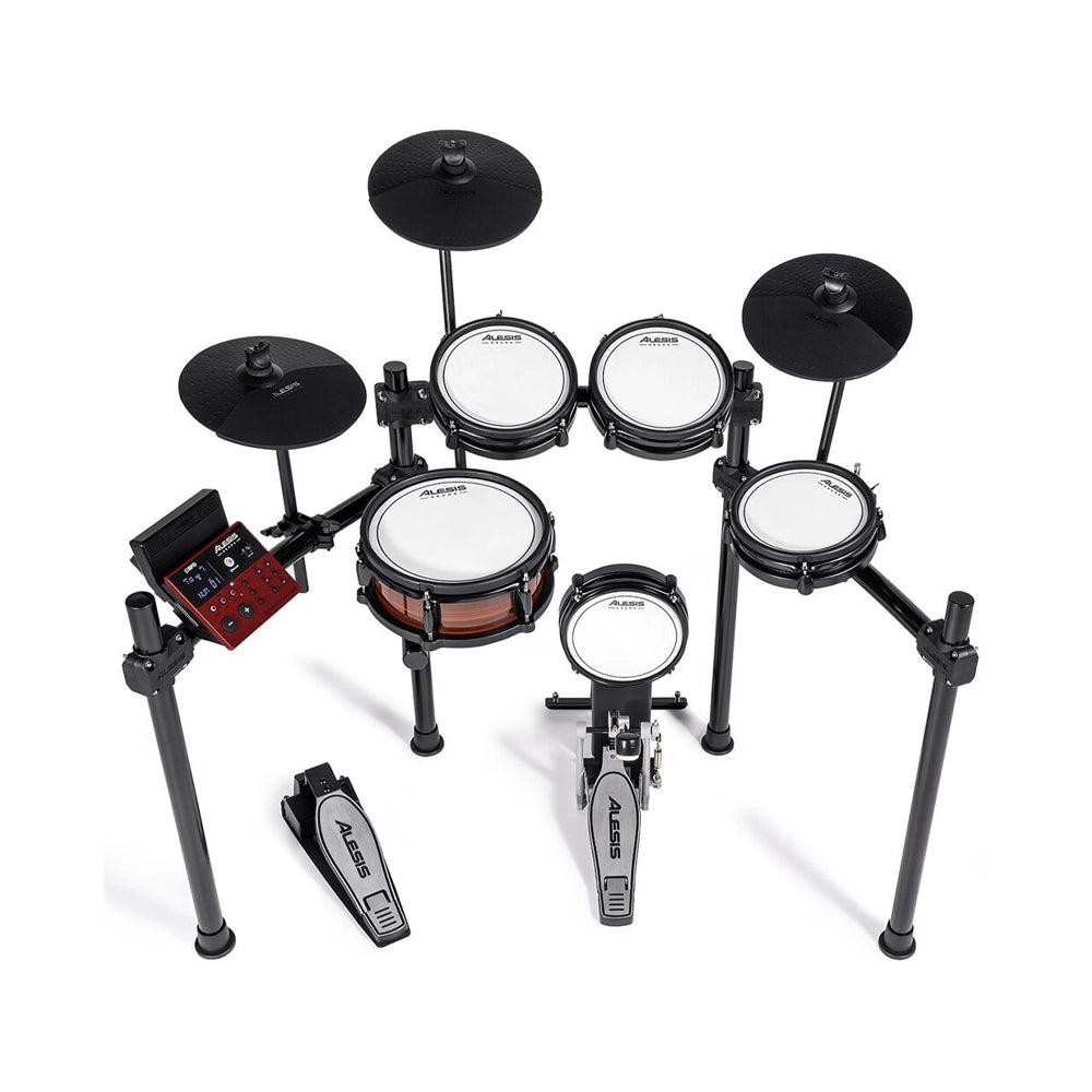 Alesis Nitro Pro Electronic Drum Kit - 8-Piece Mesh Drum Set with Bluetooth, Drum Sticks & Headphones - Perfect for Home Practice, Studio Recording & Live Performances