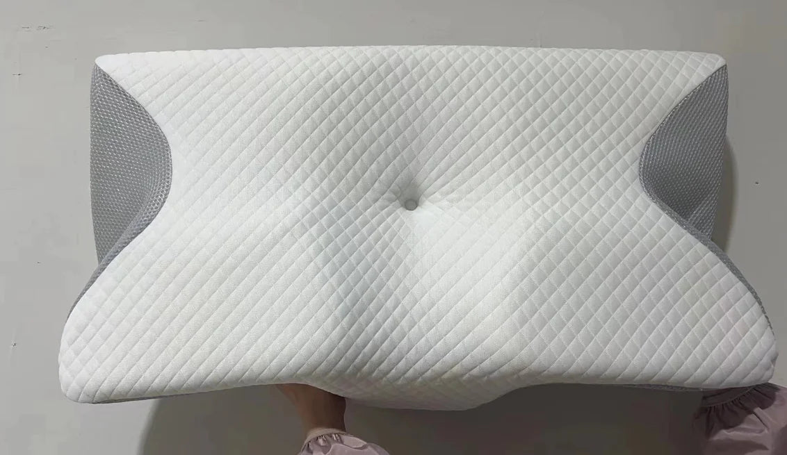 Orthopedic Memory Foam Pillow for Neck Pain Relief - Ergonomic Cervical Support Pillow with Cooling Gel - Perfect for Side, Back & Stomach Sleepers - Ideal for Home, Travel & Office Use