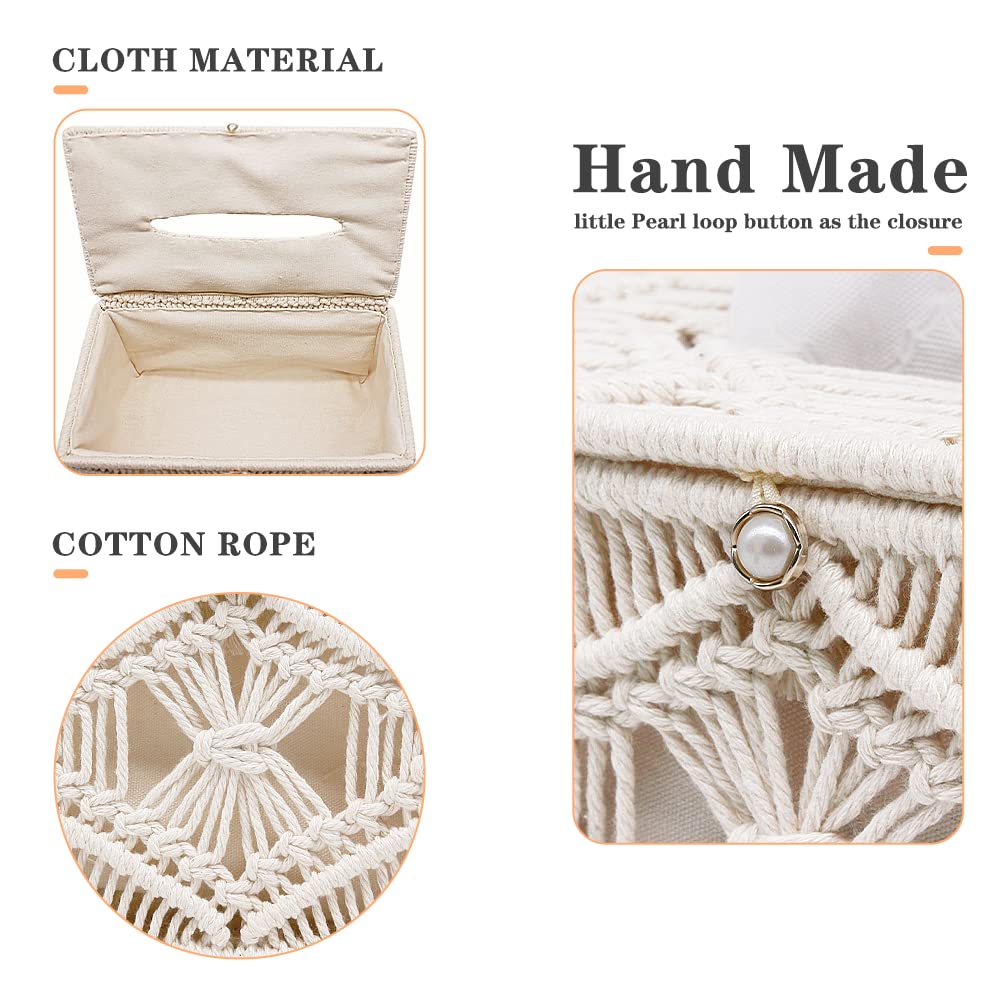Elegant Rectangle Tissue Box Cover - Stylish Paper Tissue Holder & Napkin Organizer for Bathroom, Bedroom, Dresser, Living Room & Office - Perfect Home Decor Gift for Housewarming & Hostess