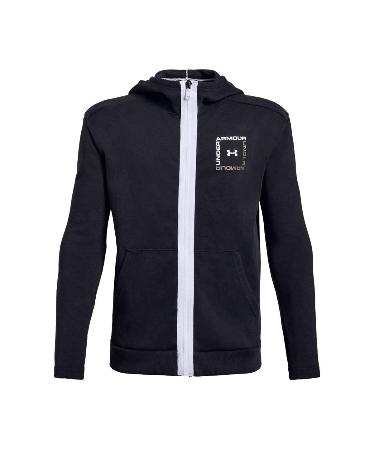 Under Armour Boys Unstoppable Double Knit Full Zip Hoodie - Lightweight Athletic Jacket for Running, Training & Outdoor Activities
