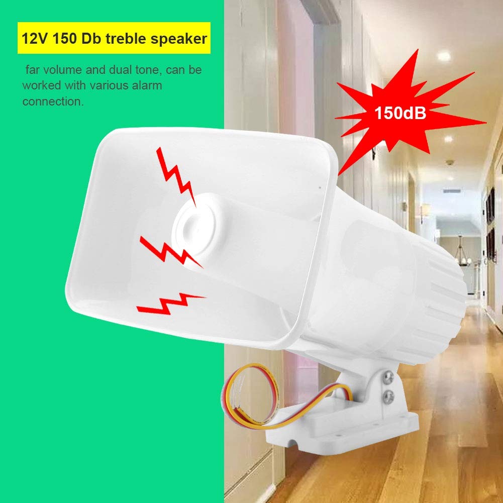 12V 150DB Wired Alarm Siren - Home & Office Security System for Burglar Alarms