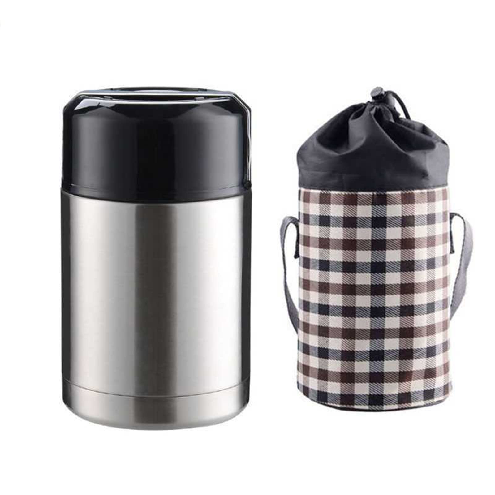 GUTYRE 304 Stainless Steel Vacuum Insulated Lunch Box - 1000ML Bento Box & Stew Pot for Men & Women | Silver | Keeps Food Hot/Cold for Hours | Perfect for Office, School, Picnics & Travel