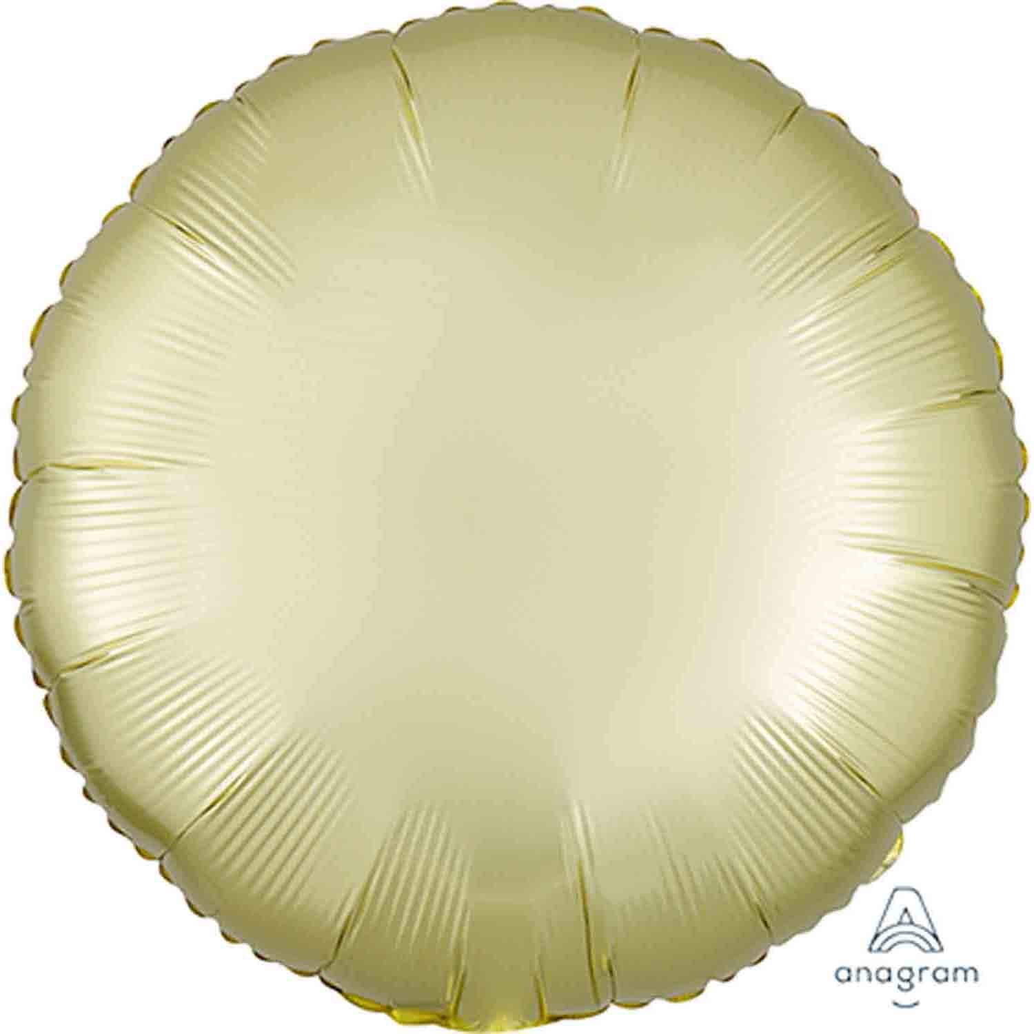 45cm Standard HX Satin Luxe Pastel Yellow Circle Balloon - Premium Party Decorations for Birthdays, Weddings & Baby Showers