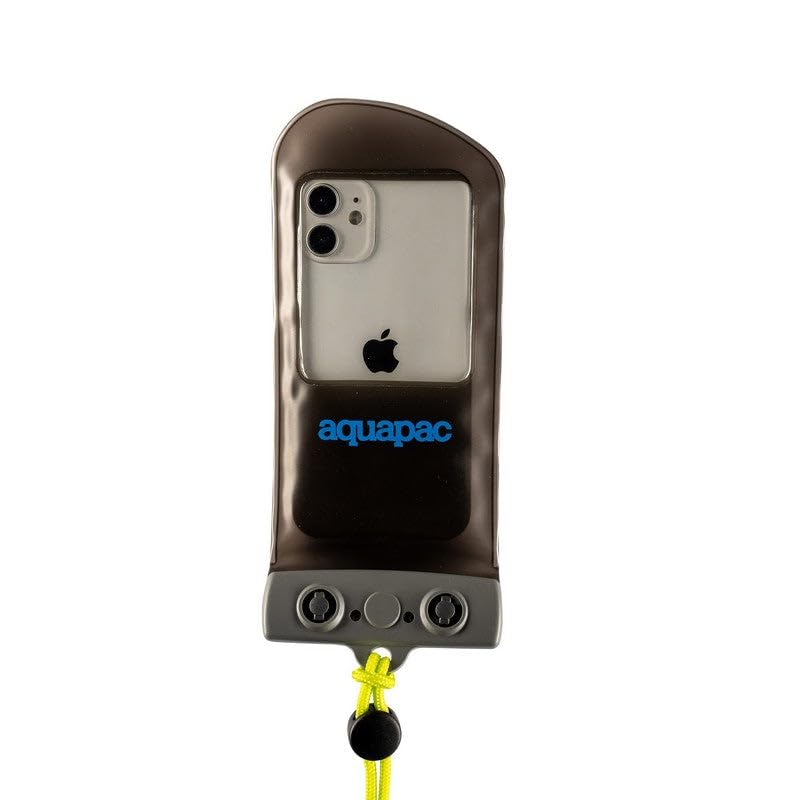 Aquapac Classic Mini Waterproof Phone Case - Grey | IPX8 Certified, Universal Fit for iPhone & Android | Perfect for Swimming, Kayaking & Outdoor Adventures