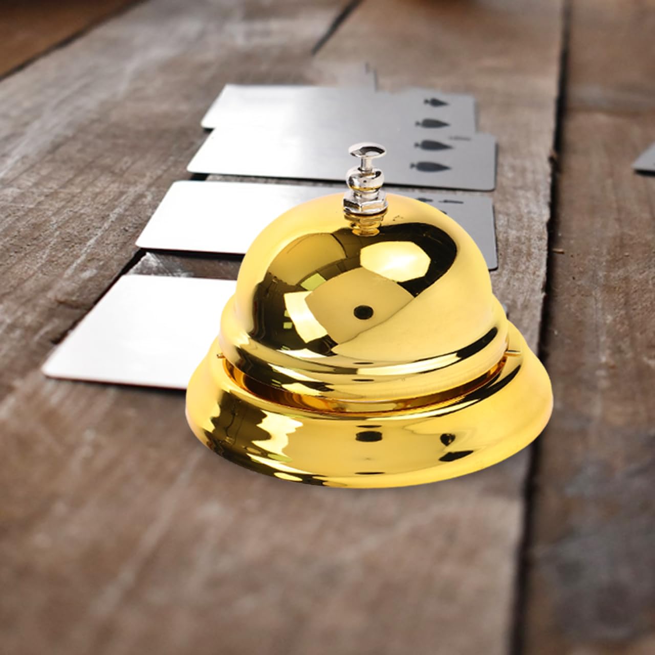 Classic Customer Service Desk Bell - Clear Ringing Reception Bell for Restaurants, Hotels & Offices - Perfect for Front Desk, Counter Service & Kitchen Alerts