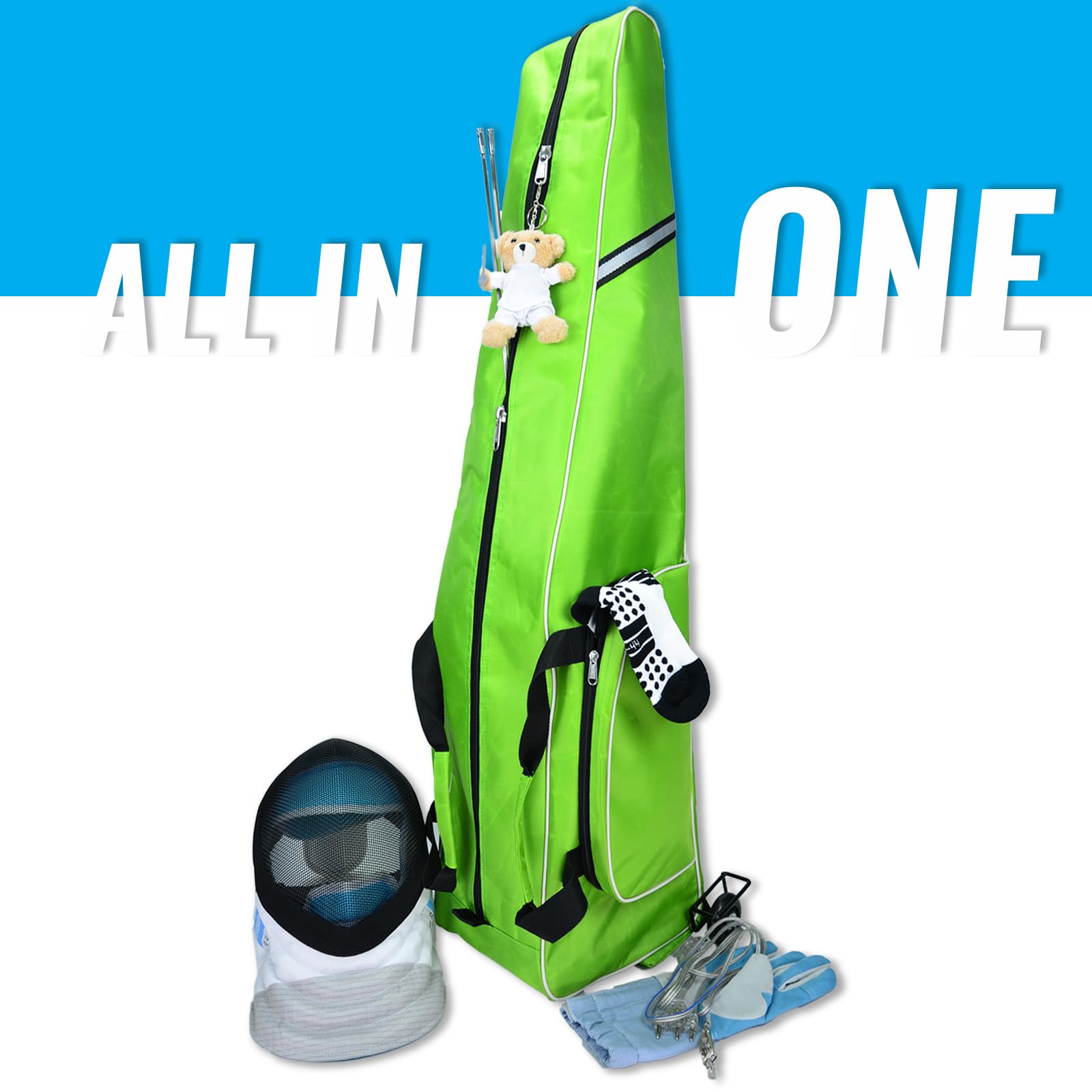 Best Rolling Fencing Bag with Wheels & Draw-bar - Durable Fencing Gear Carrier with Integrated Plate - Perfect for Tournaments & Practice Sessions