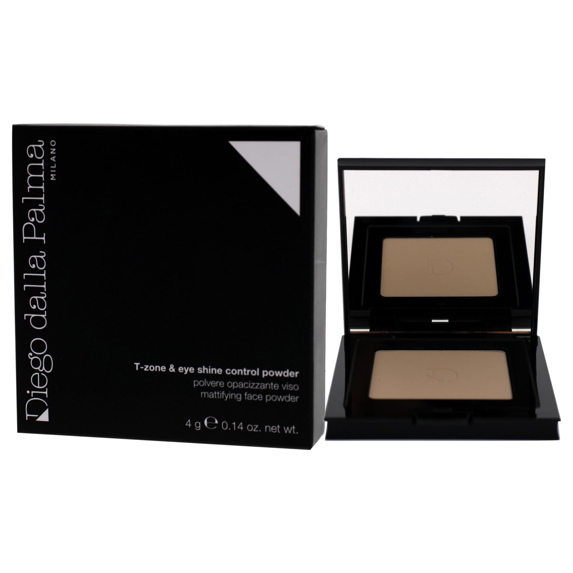 Diego dalla Palma T-Zone & Eye Shine Control Powder - Oil Absorbing Translucent Face Powder | Matte Finish Primer for Oily Skin | Smooth & Healthy Complexion | 344 Neutral Shade 0.14oz | Perfect for Touch-Ups & Makeup Setting All Day