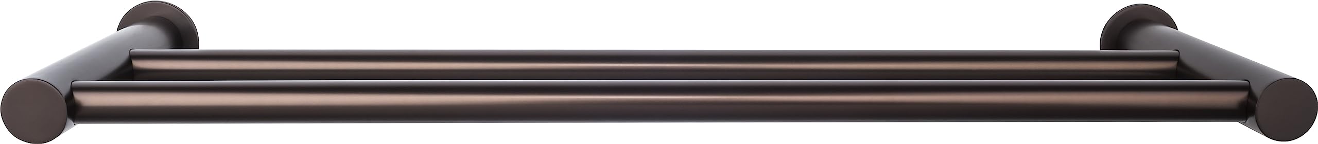 Top Knobs Hopewell Flat Black Double Towel Bar for Bathroom - 24 Inch Bath Towel Rod, Matte Black Finish - Perfect for Modern Bathrooms, Spa Style Decor, and Guest Bath Accessories