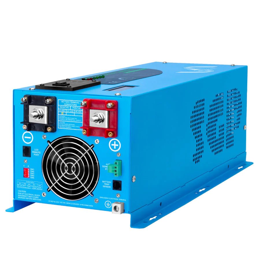 SunGoldPower 2000W 12V Pure Sine Wave Power Inverter with Built-in Charger - Perfect for RVs, Boats, Camping & Off-Grid Power Solutions