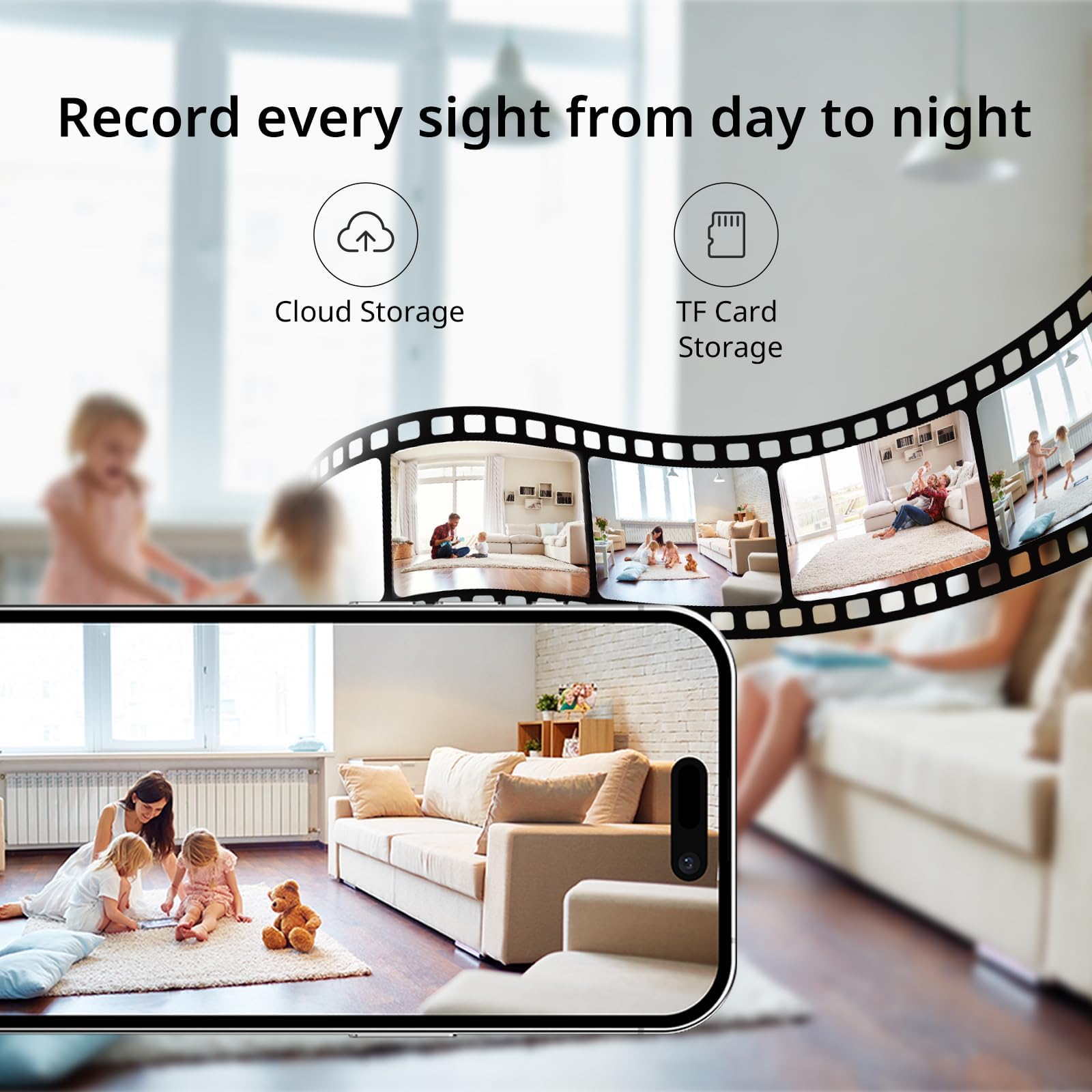 2K Indoor Security Camera with 2.4GHz Wi-Fi - Baby Monitor, Pet Camera & Elder Care with Night Vision, 2-Way Audio, Phone App & Free 12-Second Cloud/SD Card Storage (K10 Model) - Perfect for Home, Nursery, Pet Room & Office Surveillance